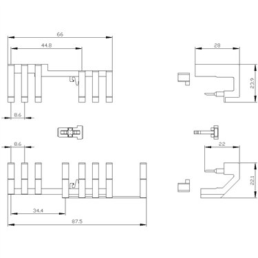 3RA2913-2LA2 - Siemens - Kit di montaggio per avviatore reversibile 3RC7141-1 ILM