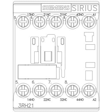 3RH2122-1AB00-1AA0 - Siemens - Relè contattore, 2NO+2NC, AC24V 50/60Hz