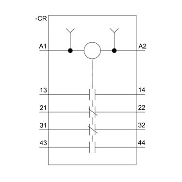 3RH2122-1AB00-1AA0 - Siemens - Relè contattore, 2NO+2NC, AC24V 50/60Hz