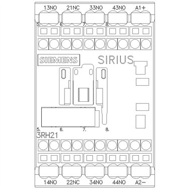 3RH2131-2BB40-1AA0 - Siemens - Relé contactor, 3NO+1NC, DC24V