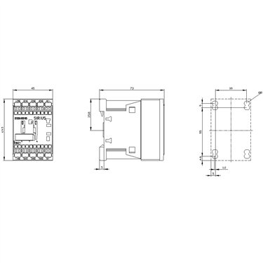 3RH2131-2BB40-1AA0 - Siemens - Relé contactor, 3NO+1NC, DC24V