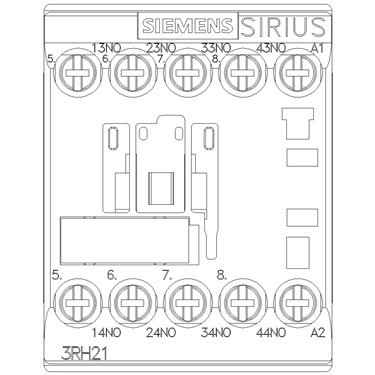 3RH2140-1AB00-1AA0 - Siemens - Relè contattore, 4NO, AC24V 50/60Hz