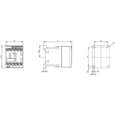 3RH2140-1AB00-1AA0 - Siemens - Relè contattore, 4NO, AC24V 50/60Hz