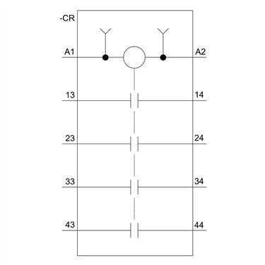 3RH2140-1AB00-1AA0 - Siemens - Relè contattore, 4NO, AC24V 50/60Hz