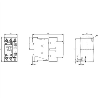 3RT2026-1XF40-0LA2 - Siemens - Contattore ferroviario, AC3:11kW 1NO+1NC DC110V