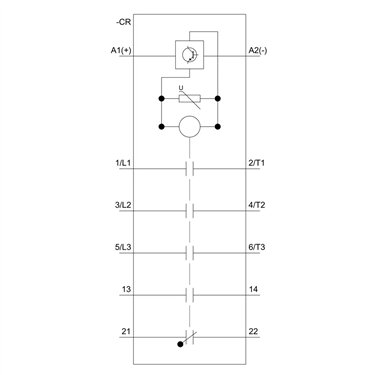 3RT2026-1XF40-0LA2 - Siemens - Contattore ferroviario, AC3:11kW 1NO+1NC DC110V