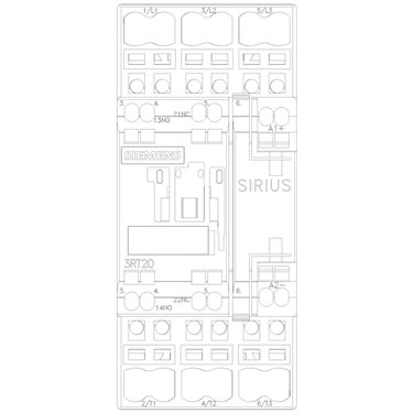 3RT2026-2XF40-1LA2 - Siemens - Contattore ferroviario, AC3:11kW 1NO+1NC DC110V