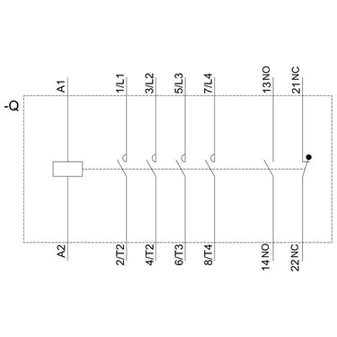 3RT2336-1AP00-1AA0 - Siemens - Contattore 4NO, AC1:60A, 230VAC 50Hz