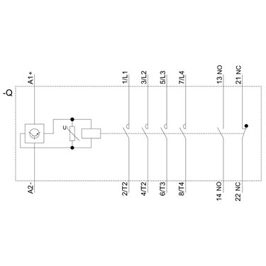 3RT2337-3XF40-0LA2 - Siemens - Contattore 4NO, AC1:110A, DC110V