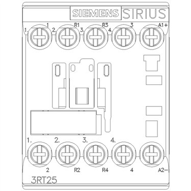 3RT2516-1XF40-0LA2 - Siemens - Contattore a 4 poli, AC3:4kW, 110VDC