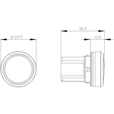 3SU1051-6BA20-0AA0 - Siemens - Indicatore luminoso, rosso