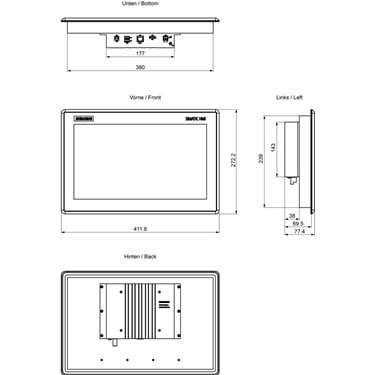 6AV7285-6HH00-0AA0 - Siemens - SIMATIC Industrial Flat Panel 1500 V2 Extended Hygienic