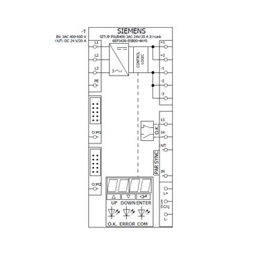 6EP3436-8SB00-4AY0 - Siemens - SITOP PSU8400 Alimentatore trifase da AC a 24V DC 20A con IO-Link