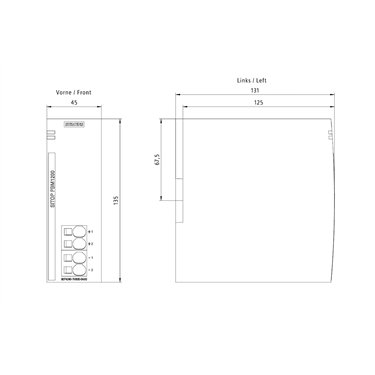 6EP4240-7HB00-0AX0 - Siemens - SITOP PBM1200 Modulo di sovralimentazione 20A/40A