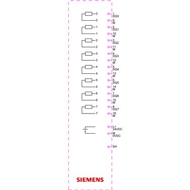 6ES7132-6BF01-2CA0 - Siemens - SIMATIC ET 200SP Digitales Ausgangsmodul 8x24V DC/0,5A High Feature, Verpackungseinheit 10