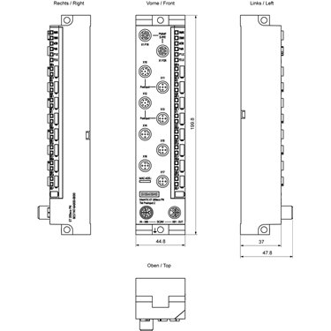 6ES7147-6AB00-0BB0 - Siemens - SIMATIC ET 200eco PN TM PosInput 2 M12-L