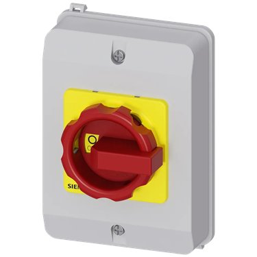 3LD9224-3GH - Siemens - Mecanismo de funcionamento rotativo, vermelho/amarelo