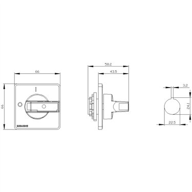 3LD9283-2G - Siemens - Drehbetätigungsmechanismus, schwarz