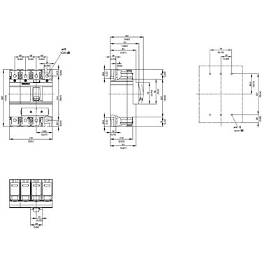 3VA5210-5EF41-2AA0 - Siemens - Interruttore, UL, FS250, 100A, 4 poli, 35KA, TM, ATAM