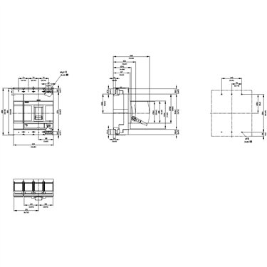3VA5560-7EC46-2AA0 - Siemens - Interruttore, UL, FS800, 600A, 4 poli, 100KA, TM, FTAM