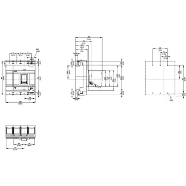 3VA5560-7GC46-0AA0 - Siemens - Interruttore, UL, FS800, 600A, 4 poli, 100KA, TM, FTAM