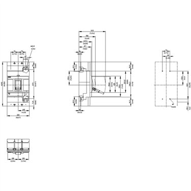 3VA5580-0BB36-0AA0 - Siemens - Interruttore di sicurezza, UL, FS800, 800A, 3 poli, 65kA