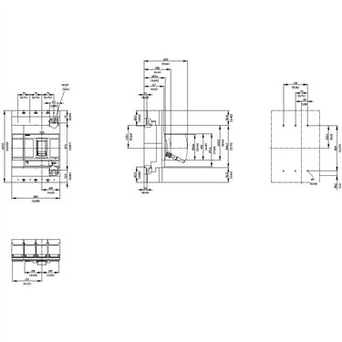 3VA5580-6EC46-0AA0 - Siemens - Interruttore, UL, FS800, 800A, 4 poli, 65KA, TM, FTAM