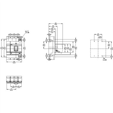 3VA5580-6EC46-2AA0 - Siemens - Interruttore, UL, FS800, 800A, 4 poli, 65KA, TM, FTAM