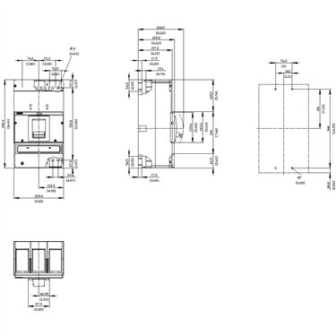 3VA5710-6EC31-2AA0 - Siemens - Interruttore, UL, FS1200, 1000A, 3 poli, 65KA, TM, FTAM