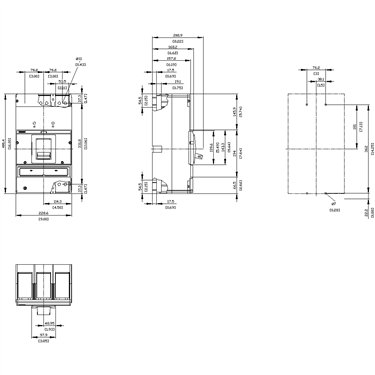 3VA5920-7EC31-0AA0 - Siemens - Interruttore, UL, FS2000, 2000A, 3 poli, 100KA, TM, FTAM