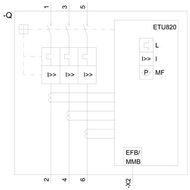 3VA6560-5KL36-2AA0 - Siemens - Interruttore automatico, UL, FS800, 600A, 3 poli, 35KA, ETU8 LI