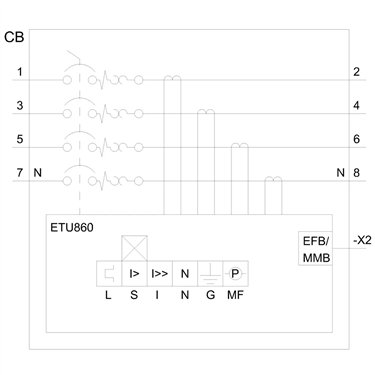 3VA6560-5KQ46-2AA0 - Siemens - Interruttore automatico, UL, FS800, 600A, 4 poli, 35KA, ETU8 LSIG