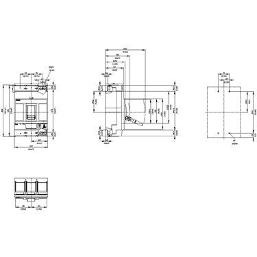 3VA6560-6JP36-0AA0 - Siemens - Interruttore automatico, UL, FS800, 600A, 3 poli, 65KA, ETU5 LSI