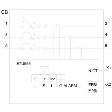 3VA6560-6JT36-0AA0 - Siemens - Interruttore automatico, UL, FS800, 600A, 3 poli, 65KA, ETU5 LSI