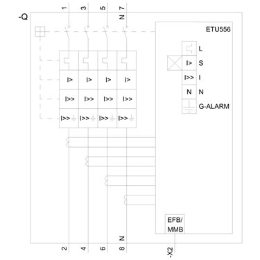 3VA6560-6JT46-2AA0 - Siemens - Interruttore automatico, UL, FS800, 600A, 4 poli, 65KA, ETU5 LSI