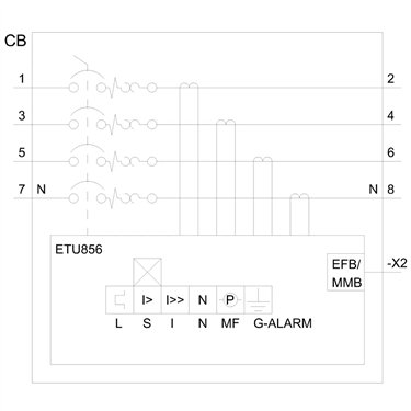 3VA6560-6KT46-2AA0 - Siemens - Interruttore automatico, UL, FS800, 600A, 4 poli, 65KA, ETU8 LSI
