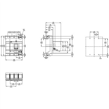 3VA6560-7KL46-0AA0 - Siemens - Interruttore automatico, UL, FS800, 600A, 4 poli, 100KA, ETU8 LI
