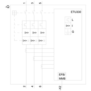 3VA6580-5HM36-2AA0 - Siemens - Interruttore automatico, UL, FS800, 800A, 3 poli, 35KA, ETU3 LIG