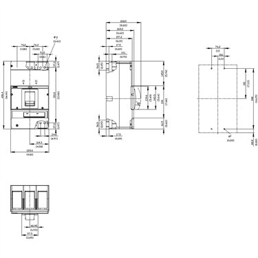 3VA6710-7HL31-0AA0 - Siemens - Interruttore automatico, UL, FS1200, 1000A, 3 poli, 100KA, ETU3 LI