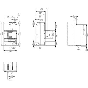 3VA6816-5HN31-0AA0 - Siemens - Leitungsschutzschalter, UL, FS1600, 1600A, 3-polig, 35KA, ETU3 LSI