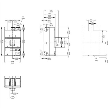 3VA6816-7KT31-2AA0 - Siemens - Interruttore automatico, UL, FS1600, 1600A, 3 poli, 100KA, ETU8 LSI