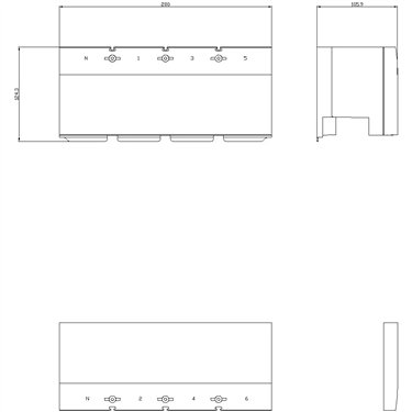 3VA9601-0WF40 - Siemens - Coperchio terminale esteso a 4 poli (1 pezzo)