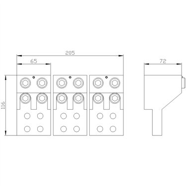 3VA9603-0JJ45 - Siemens - Connettore a filo (3 pezzi)
