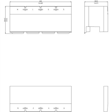 3VA9671-0WF40 - Siemens - Coperchio terminale esteso a 4 poli (1 pezzo)
