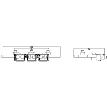 3VA9673-0QE60 - Siemens - Perno di collegamento posteriore piatto orizzontale (3 pezzi)