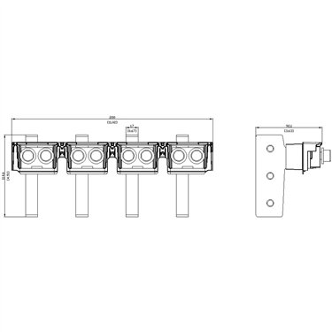 3VA9674-0QE00 - Siemens - Perno di collegamento posteriore piatto (4 pezzi)