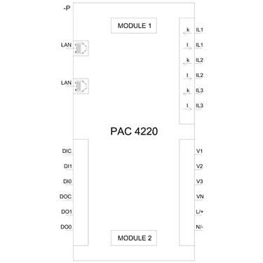 7KM4220-0BA01-1EA0 - Siemens - Dispositivo di monitoraggio della potenza PAC4220 ad ampio raggio, Modbus TCP