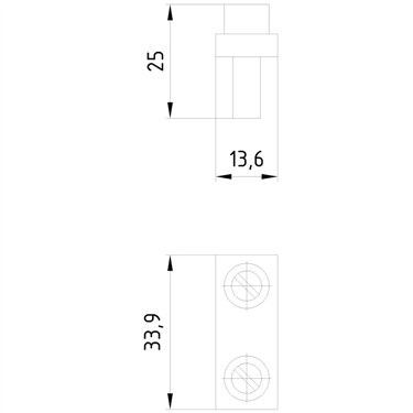 8WH9020-3AH00 - Siemens - Verbindungsschiene für 2 Klemmen, 70mm²
