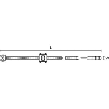156-01085 HellermannTyton - Q50REC4A-PA66W-BK