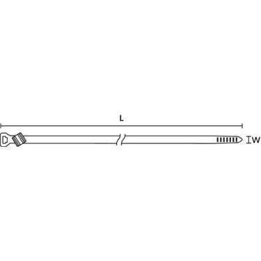 156-01374 HellermannTyton - T50SVC4S-PA66HS/PP-BK/NA